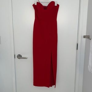 red Nicole Miller evening dress